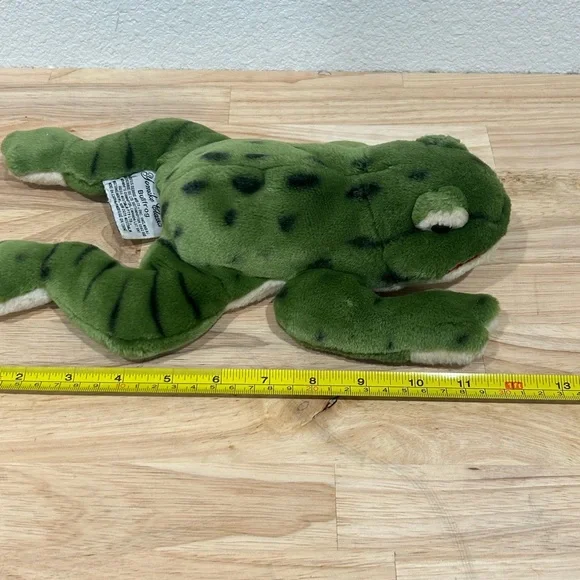 Yomiko Classic Bullfrog Green Beanie Green Frog Plush Russ 12” - Picture 5 of 6